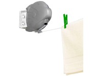 Wenko Wäscheleine ausziehbar Kunststoff Grau Jumbo Länge 15 m