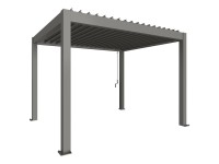 Biohort Pergola quarzgrau-metallic 3,5 x 3 m