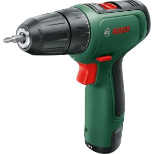 Avvitatore a batteria Bosch EasyDrill 1200 con batteria e inserto, verde/nero.