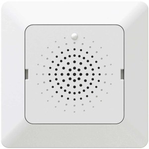 Campanello da incasso bianco Priamos IP20 per montaggio a parete. Campanello con aperture sonore.