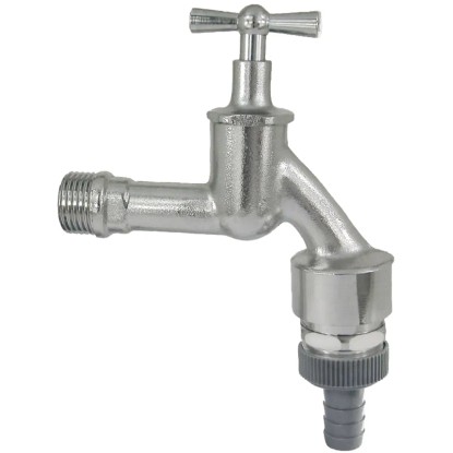 Geka® Robinet laiton chromé mat 1/2" FE G1/2 avec aérateur de tuyau