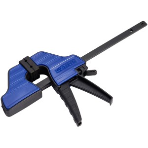 Serre-joint à une main LUX 150 mm, outil de serrage bleu et noir pour serrer et écarter facilement.