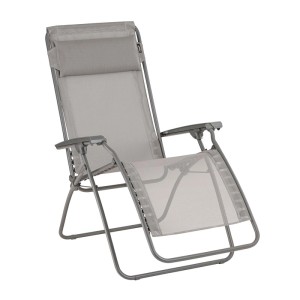 Sedia relax grigia R CLIPBatyline® CB Terre per giardino e terrazza, regolabile in continuo.