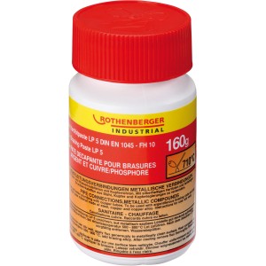 Pasta saldante forte Rothenberger Industrial LP 5, 160g, per tubi in rame e giunzioni metalliche.