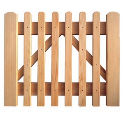 Normtüre zu Staketenzaun Chur Lärche natur glattgehobelt 120 x 100 cm