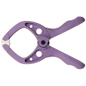 Serre-joint à ressort Wolfcraft microfix MINI, violet, portée 20mm, outil de serrage pour la maison et les loisirs.