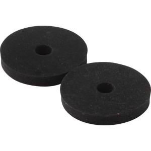 Deux rondelles de robinet KÖRO noires, 28 mm, joints d'étanchéité pour têtes de vanne.
