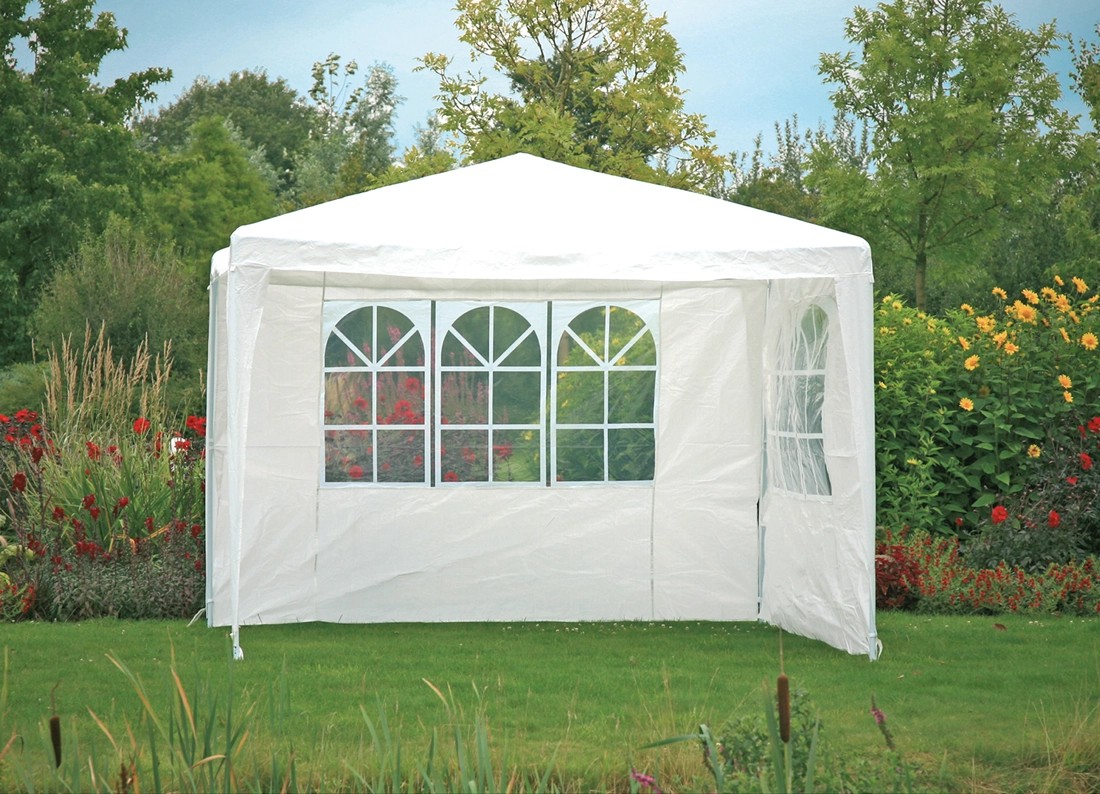 Seitenteile für Pavillon 300 cm x 300 cm mit Fenster Weiss kaufen bei OBI