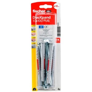 Fischer DuoXpand FUS K tassello a gambo lungo, 10x100 mm, 4 pezzi in un set.