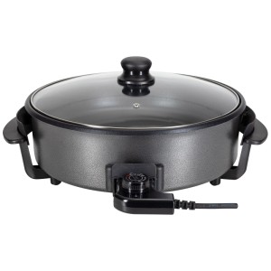 Nouvel Paella e scaldavivande con coperchio in vetro, grill elettrico 1500 W.
