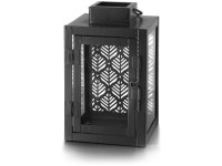 Balthasar Laterne Leaf Schwarz (HxBxT) 16 x 10 x 10 cm