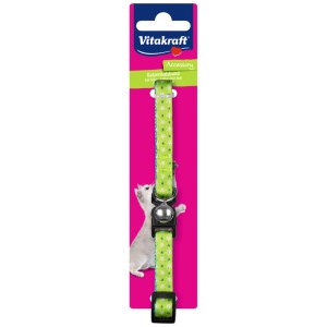 Collier pour chat à motifs Vitakraft avec fermoir de sécurité et clochette, 22-36 cm.