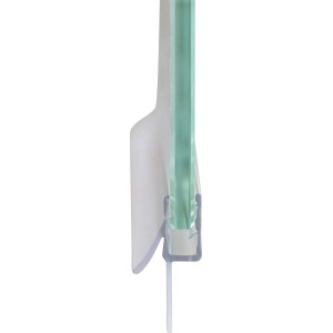 Joint d'étanchéité Breuer PK625 pour verre 6 mm, droit, transparent, 1000 mm, 5 pièces.