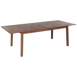 Tavolo da giardino allungabile Cesana in legno di acacia marrone scuro, 75x100x180/240 cm.