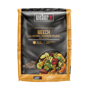 Weber Pellets de hêtre 8 kg, idéal pour griller les légumes.