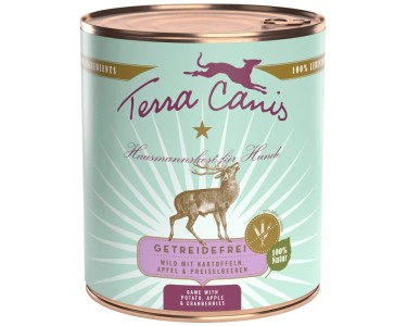 Terra Canis Hunde-Nassfutter Getreidefrei Wild 800 g