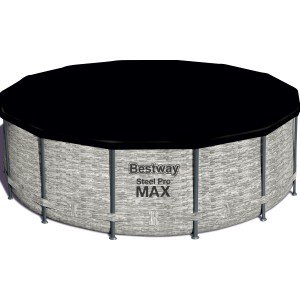 Bestway Steel Pro Max Pool Set, Ø 427 cm, con telo di copertura. Piscina con struttura in acciaio per il giardino.