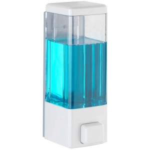 Wenko Istres Distributeur de désinfectant et de savon blanc, capacité 320 ml.