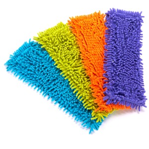 MSV Balai à franges Chenille en couleurs assorties : outil de nettoyage pour un nettoyage sans traces.