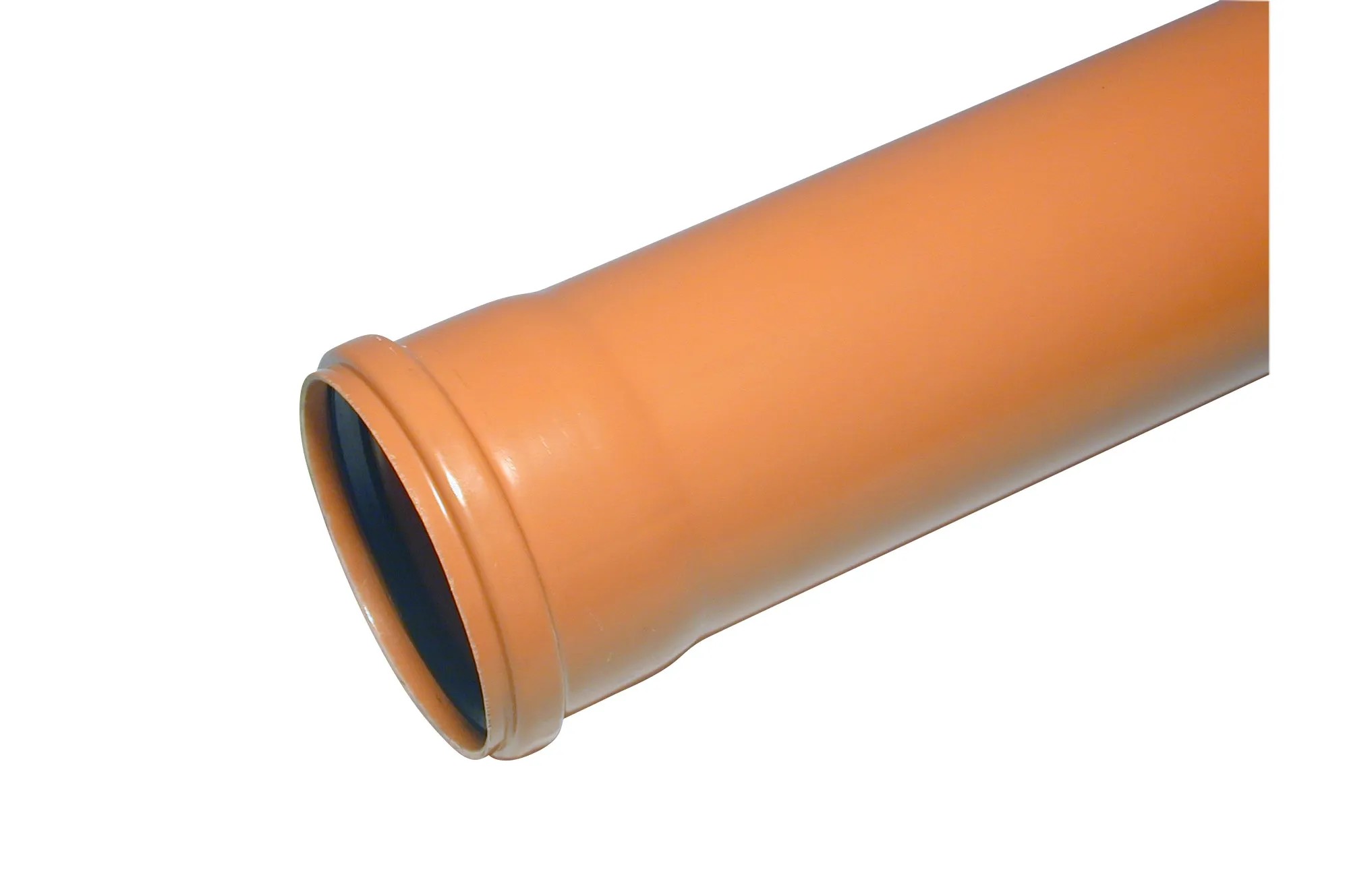 Tube En PVC U Avec Manchon - 600 Mm - SN 8 - Noir - DN 70/75 Ou DN 100/110