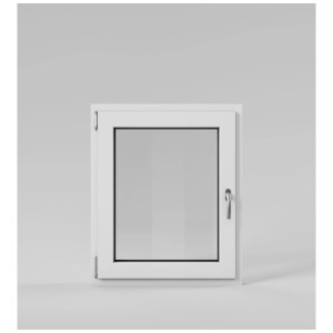 Fenêtre oscillo-battante Roro blanche, gauche, 70x90 cm. Fenêtre PVC avec poignée.