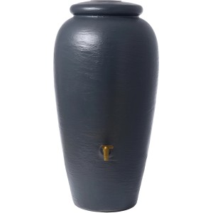 Serbatoio acqua piovana 4rain Amphora, 220 l, grigio grafite con rubinetto.