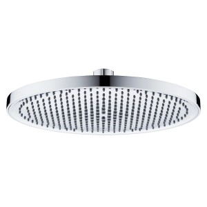 Pomme de douche à effet pluie Wenko Young Line, Ø 23,8 cm, chromée pour une douche relaxante.