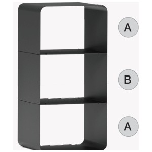 Ecofox Module A : Système modulaire de rangement pour bois de chauffage, noir.