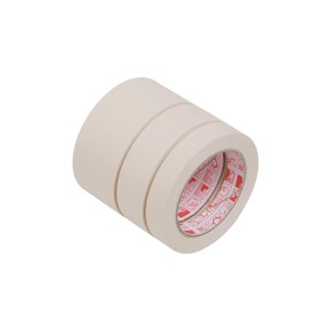 Flachkrepp-Klebeband Set, beige, 3 Rollen in verschiedenen Breiten (19, 30, 50 mm).