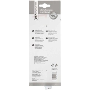 Clé à bougies Cartrend, double articulation, 16 mm, pour bougies difficiles d'accès.