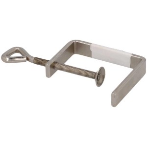Serre-joint en métal pour fixer les planches de scie à chantourner sur les établis.