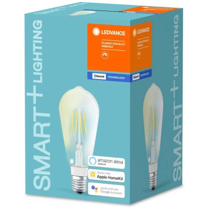 Ledvance Smart+ Bluetooth LED-Leuchtmittel Edison Filament E27 Warmweiss 60W 806
