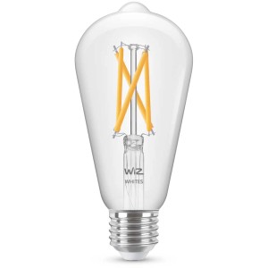 WiZ Filament LED Edison ST64, E27, trasparente, 60W. Lampadina smart per illuminazione d'atmosfera.