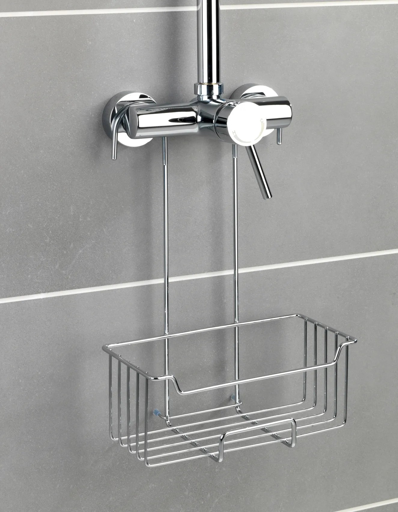 Mensola Doccia Caddy Milo Oro WENKO | 2 Ripiani In Acciaio Inox | Da Appendere Al Rubinetto