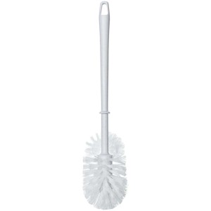 Brosse WC de remplacement Diaqua Granit avec nettoyeur de rebord, poils blancs.