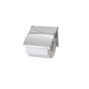 Wenko Porta rotolo carta igienica Cover Cromo, montaggio a parete.