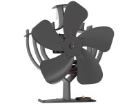 Valo Ofenventilator Premium stehend 60 Grad drehend Temperaturanzeige Schwarz