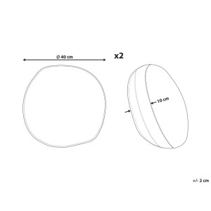 Beliani Cuscini da giardino Seborga in poliestere marrone Ø 40 cm / set da 2