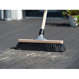Tête de balai LUX 60 cm avec poils naturels/synthétiques pour balayer les saletés sur surfaces lisses.