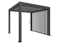Biohort Lamellenseitenwand für Pergola dunkelgrau-metallic 3 m