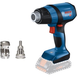 Pistola termica a batteria Bosch Professional GHG 18 V-50 con ugelli.