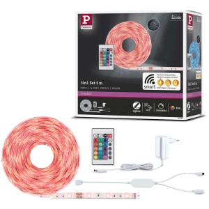 Paulmann SimpLED RGB LED strip set completo, 5 m, con telecomando e accessori.