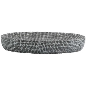 Portasapone grigio MSV Enzo effetto jeans in poliresina facile da pulire.