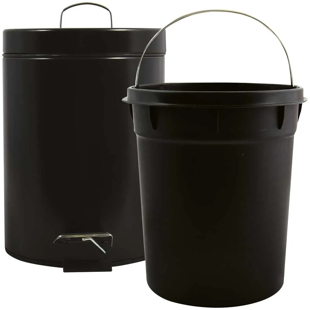 Pattumiera Con Pedale MSV 5 Litri - Acciaio Inossidabile, Design Moderno Per Bagno E Cucina - Foto 11