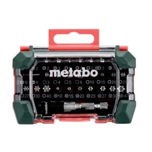 Metabo Bit-Box SP, jeu de 32 pièces avec embouts, porte-embouts et adaptateur dans une boîte en plastique.