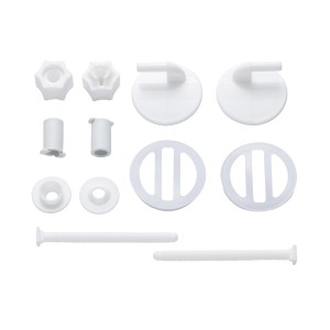 Kit di fissaggio per sedile WC Diaqua Verona/Relax/Urano, nylon, bianco.