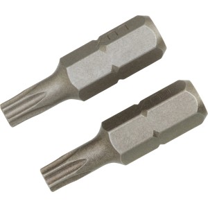 Due inserti LUX Standard Bit Classic TX20 in acciaio robusto per avvitatura.