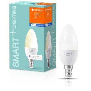Lampadina LED Ledvance Smart+ Bluetooth a forma di candela E14, bianco caldo, 40W, 470lm.