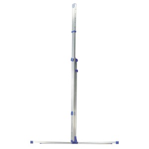 Stendibiancheria pieghevole in alluminio blu Stewi Libelle XL con 22 m di lunghezza di asciugatura.