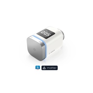 Bosch Smart Home Heizkörperthermostat II [+M] zur Steuerung der Raumtemperatur.